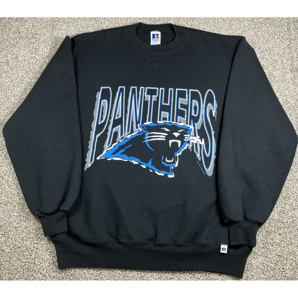 Vtg 90's 1994 Carolina Panthers Sweatshirt Mens XL Russell Athletic Made in‎ USA
